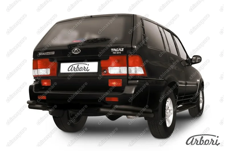 Уголки d57+d42 двойные Arbori черн. для Тагаз ROAD Partner 2008-2011