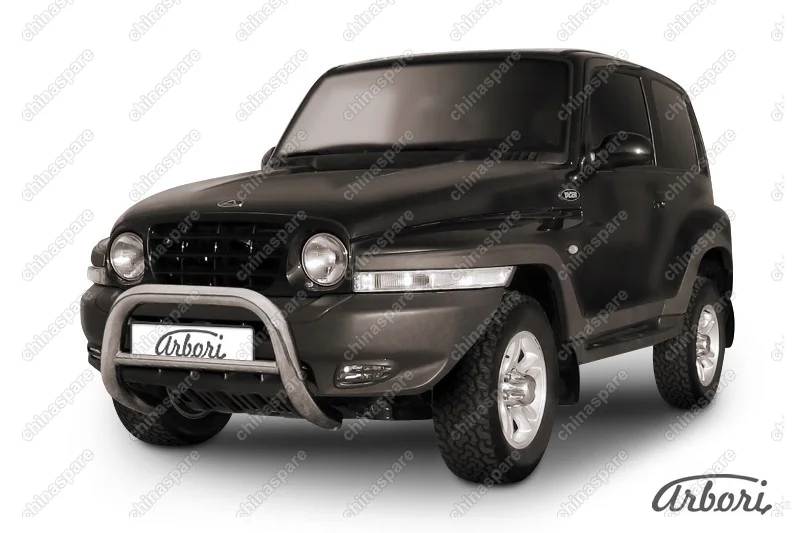 Кенгурятник d76 низкий Arbori нерж. сталь для Тагаз TAGER 3дв. 2008-2012