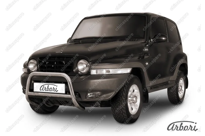 Кенгурятник d57 низкий Arbori нерж. сталь для Тагаз TAGER 3дв. 2008-2012