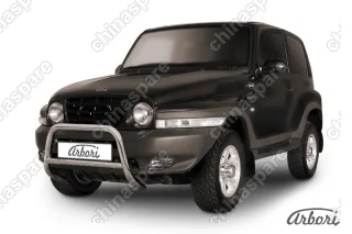 Кенгурятник d57 низкий Arbori нерж. сталь для Тагаз TAGER 3дв. 2008-2012