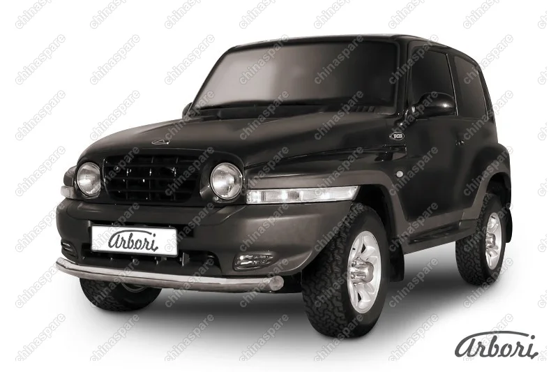 Защита переднего бампера d76 Arbori нерж. сталь для Тагаз TAGER 3дв. 2008-2012