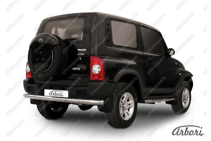 Защита заднего бампера d76 Arbori нерж. сталь для Тагаз TAGER 3дв. 2008-2012