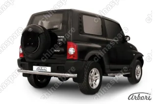 Защита заднего бампера d76 Arbori нерж. сталь для Тагаз TAGER 3дв. 2008-2012