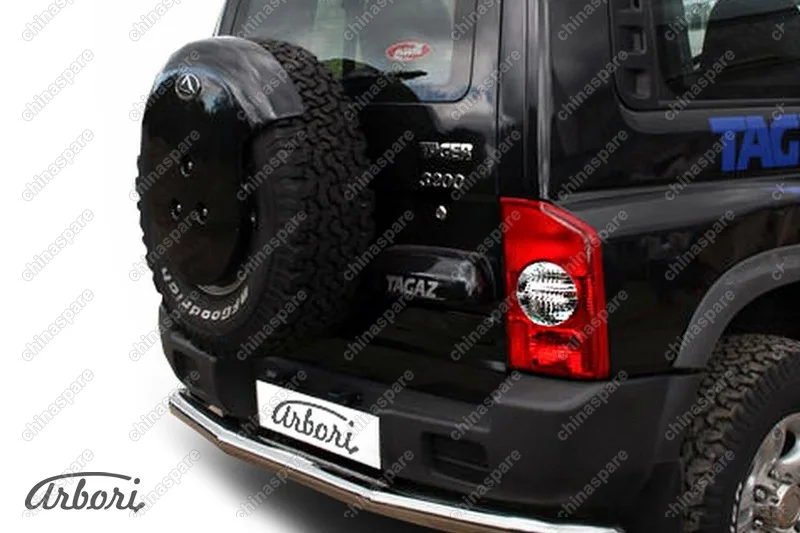 Защита заднего бампера d57 Arbori нерж. сталь для Тагаз TAGER 3дв. 2008-2012
