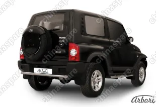 Защита заднего бампера d57 короткая Arbori нерж. сталь для Тагаз TAGER 3дв. 2008-2012