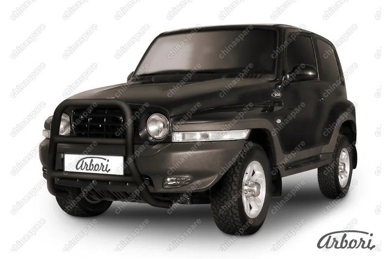 Кенгурятник d57 высокий Arbori черн. для Тагаз TAGER 3дв. 2008-2012