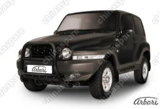 Кенгурятник d57 высокий Arbori черн. для Тагаз TAGER 3дв. 2008-2012