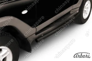 Защита штатного порога d57 Arbori черн. для Тагаз TAGER 3дв. 2008-2012