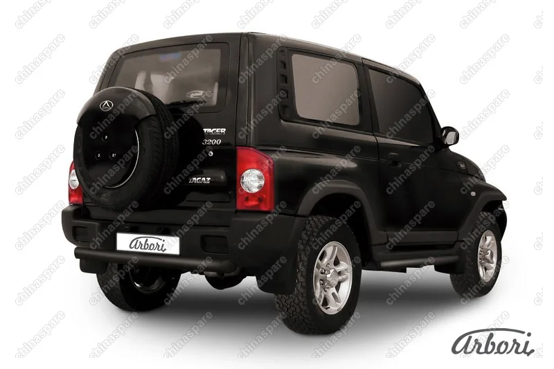Защита заднего бампера d76 короткая Arbori черн. для Тагаз TAGER 3дв. 2008-2012