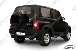 Защита заднего бампера d57 короткая Arbori черн. для Тагаз TAGER 3дв. 2008-2012