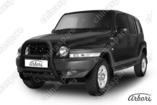 Кенгурятник d76 высокий Arbori черн. для Тагаз TAGER 5 дв. 2008-2012