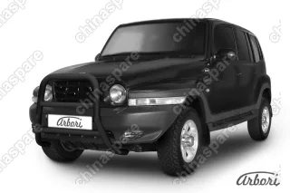 Кенгурятник d57 высокий Arbori черн. для Тагаз TAGER 5 дв. 2008-2012