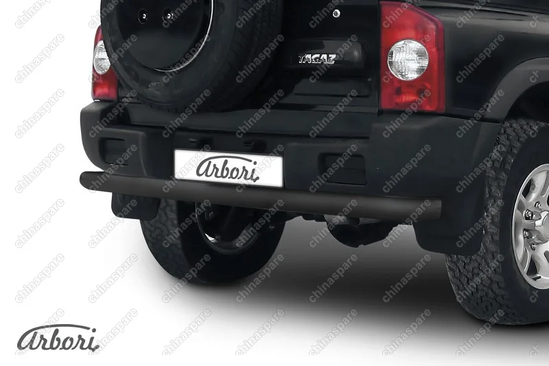 Защита заднего бампера d76 Arbori черн. для Тагаз TAGER 5 дв. 2008-2012