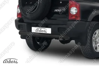 Защита заднего бампера d76 короткая Arbori черн. для Тагаз TAGER 5 дв. 2008-2012