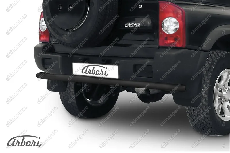 Защита заднего бампера d57 Arbori черн. для Тагаз TAGER 5 дв. 2008-2012