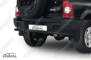 Защита заднего бампера d57 Arbori черн. для Тагаз TAGER 5 дв. 2008-2012