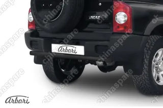 Защита заднего бампера d57 короткая Arbori черн. для Тагаз TAGER 5 дв. 2008-2012