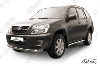 AFZDATIN02 Защита переднего бампера d57 Arbori нерж. сталь для Тагаз TINGO 2011-2014