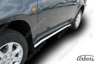 AFZDATIN05 Защита порогов d57 с гибами Arbori нерж. сталь для Тагаз TINGO 2011-2014