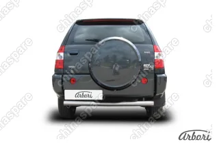 AFZDATIN07 Защита заднего бампера d76 с проступями Arbori нерж. сталь для Тагаз TINGO 2011-2014