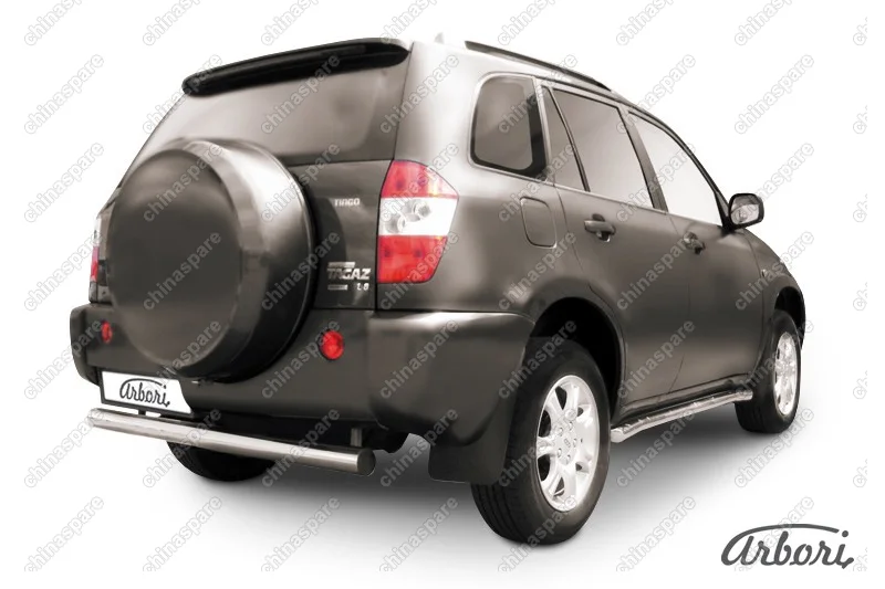 AFZDATIN08 Защита заднего бампера d76  Arbori нерж. сталь для Тагаз TINGO 2011-2014