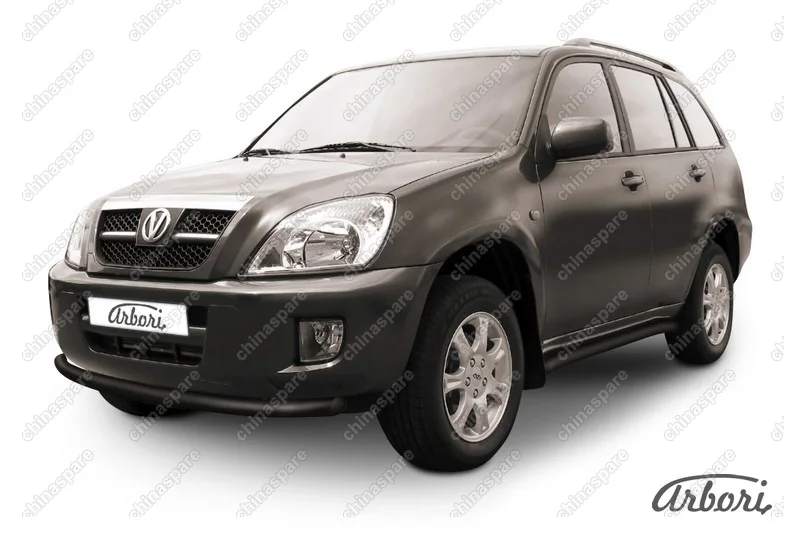 AFZDATIN02B Защита переднего бампера d57 Arbori черн. для Тагаз TINGO 2011-2014