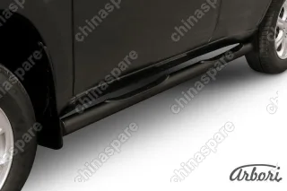 AFZDATIN03B Защита порогов d76 с проступями Arbori черн. для Тагаз TINGO 2011-2014