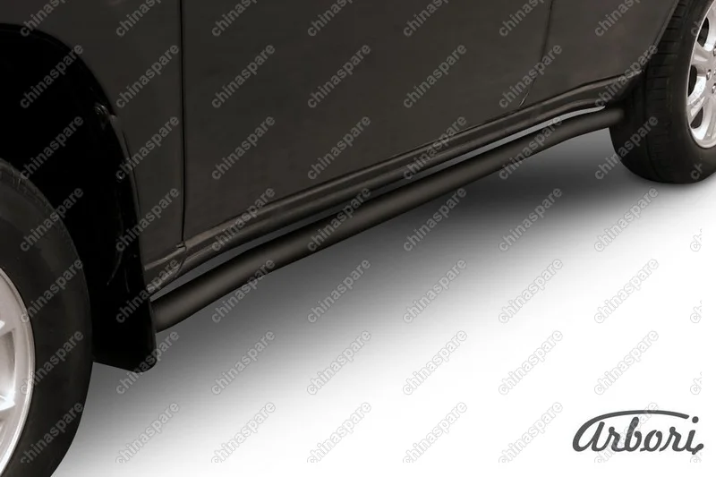 AFZDATIN05B Защита порогов d57 с гибами Arbori черн. для Тагаз TINGO 2011-2014