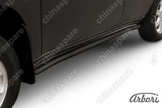 AFZDATIN05B Защита порогов d57 с гибами Arbori черн. для Тагаз TINGO 2011-2014