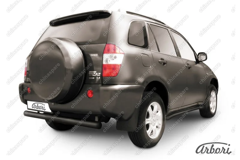 AFZDATIN08B Защита заднего бампера d76  Arbori черн. для Тагаз TINGO 2011-2014