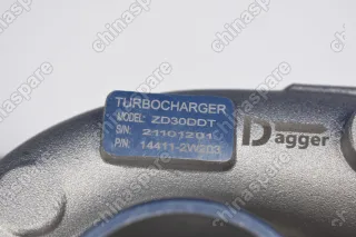 Турбокомпрессор Nissan Patrol Y61, Terrano II, Elgrand I, Caravan V ZD30DDTi (водяное охлаждение)