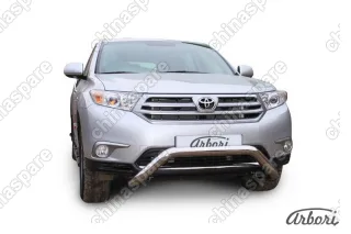 AFZDATHI01 Кенгурятник d76 низкий "мини" Arbori нерж. сталь для Toyota HIGHLANDER 2010-2013
