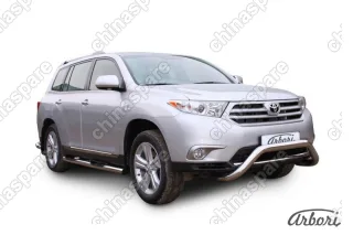 AFZDATHI02 Кенгурятник d57 низкий "мини" Arbori нерж. сталь для Toyota HIGHLANDER 2010-2013