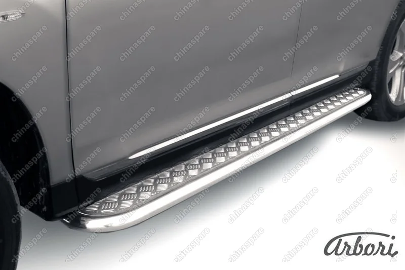 AFZDATHI11 Защита порогов d57 с листом Arbori нерж. сталь для Toyota HIGHLANDER 2010-2013