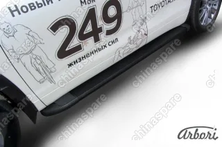 AFZDAALTHI1401 Комплект алюминиевых порогов Arbori Optima Black 1800 для TOYOTA Highlander 2014-2016