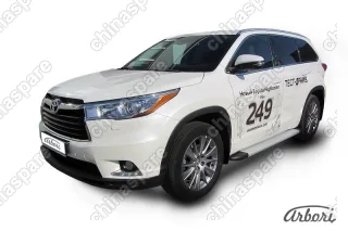 AFZDAALTHI1402 Комплект алюминиевых порогов Arbori Optima Silver 1800 для TOYOTA Highlander 2014-2016