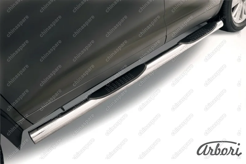 AFZDATHI1408 Защита порогов d76 с проступями Arbori нерж. сталь для TOYOTA Highlander 2014-2016