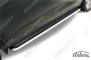 AFZDATHI1410 Защита порогов d57 с листом усиленная Arbori нерж. сталь для TOYOTA Highlander 2014-2016
