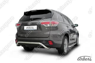 AFZDATHI1416 Защита заднего бампера d57 "скоба" Arbori нерж. сталь для TOYOTA Highlander 2014-2016