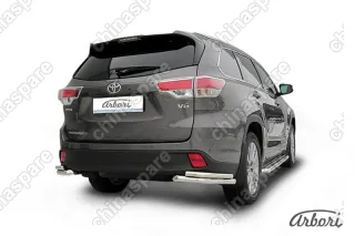 AFZDATHI1419 Уголки d57+d42 двойные Arbori нерж. сталь для TOYOTA Highlander 2014-2016