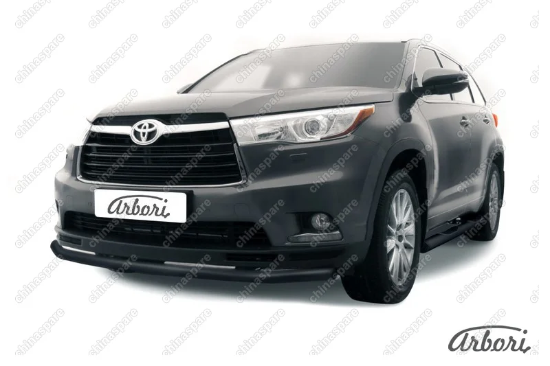 AFZDATHI1403B Защита переднего бампера d57 Arbori черн. для TOYOTA Highlander 2014-2016