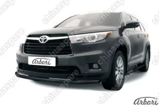 AFZDATHI1403B Защита переднего бампера d57 Arbori черн. для TOYOTA Highlander 2014-2016