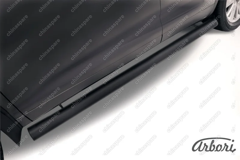 AFZDATHI1409B Защита порогов d76 труба Arbori черн. для TOYOTA Highlander 2014-2016