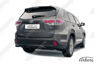 AFZDATHI1418B Защита заднего бампера d57 "волна" Arbori черн. для TOYOTA Highlander 2014-2016