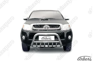 AFZDATHL03 Кенгурятник d57 низкий с защитой картера Arbori нерж. сталь для Toyota HILUX 2004-2011