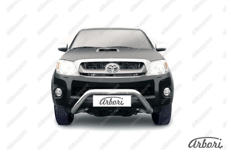 AFZDATHL05 Кенгурятник d76 низкий широкий "мини" Arbori нерж. сталь для Toyota HILUX 2004-2011