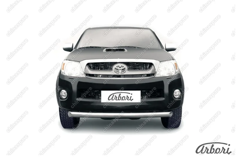 AFZDATHL07 Защита переднего бампера d76 радиусная Arbori нерж. сталь для Toyota HILUX 2004-2011