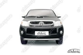 AFZDATHL07 Защита переднего бампера d76 радиусная Arbori нерж. сталь для Toyota HILUX 2004-2011
