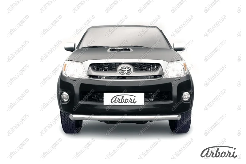 AFZDATHL08 Защита переднего бампера d57 радиусная Arbori нерж. сталь для Toyota HILUX 2004-2011