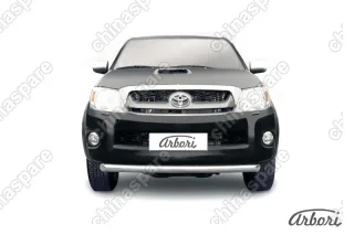 AFZDATHL08 Защита переднего бампера d57 радиусная Arbori нерж. сталь для Toyota HILUX 2004-2011